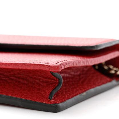 Gucci Dollar Calfskin Interlocking G Chain Wallet Red 11 of 12