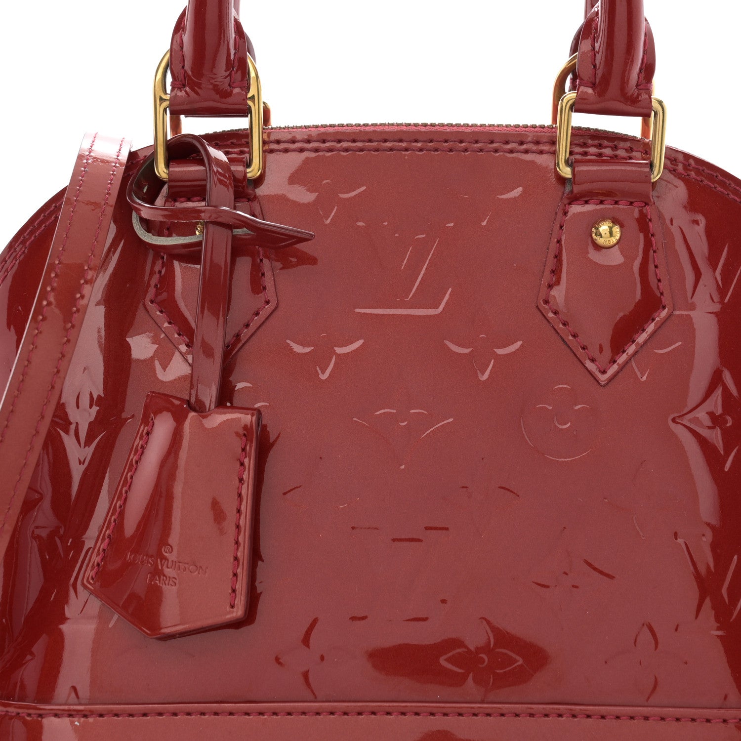 Louis Vuitton Vernis Alma BB Pomme D'Amour 8 of 13