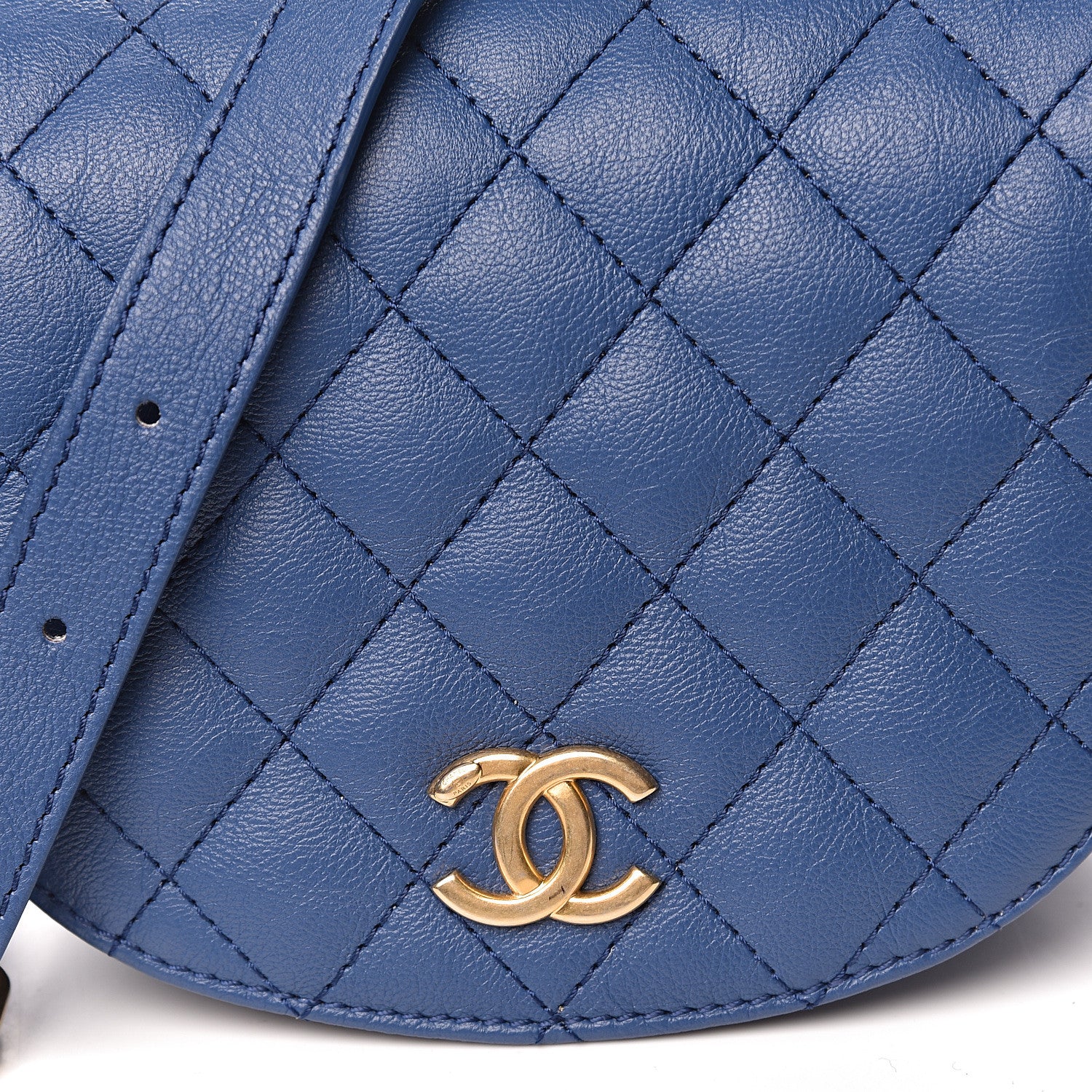 Chanel Calfskin Quilted Small Messenger Flap Blue 8 of 11