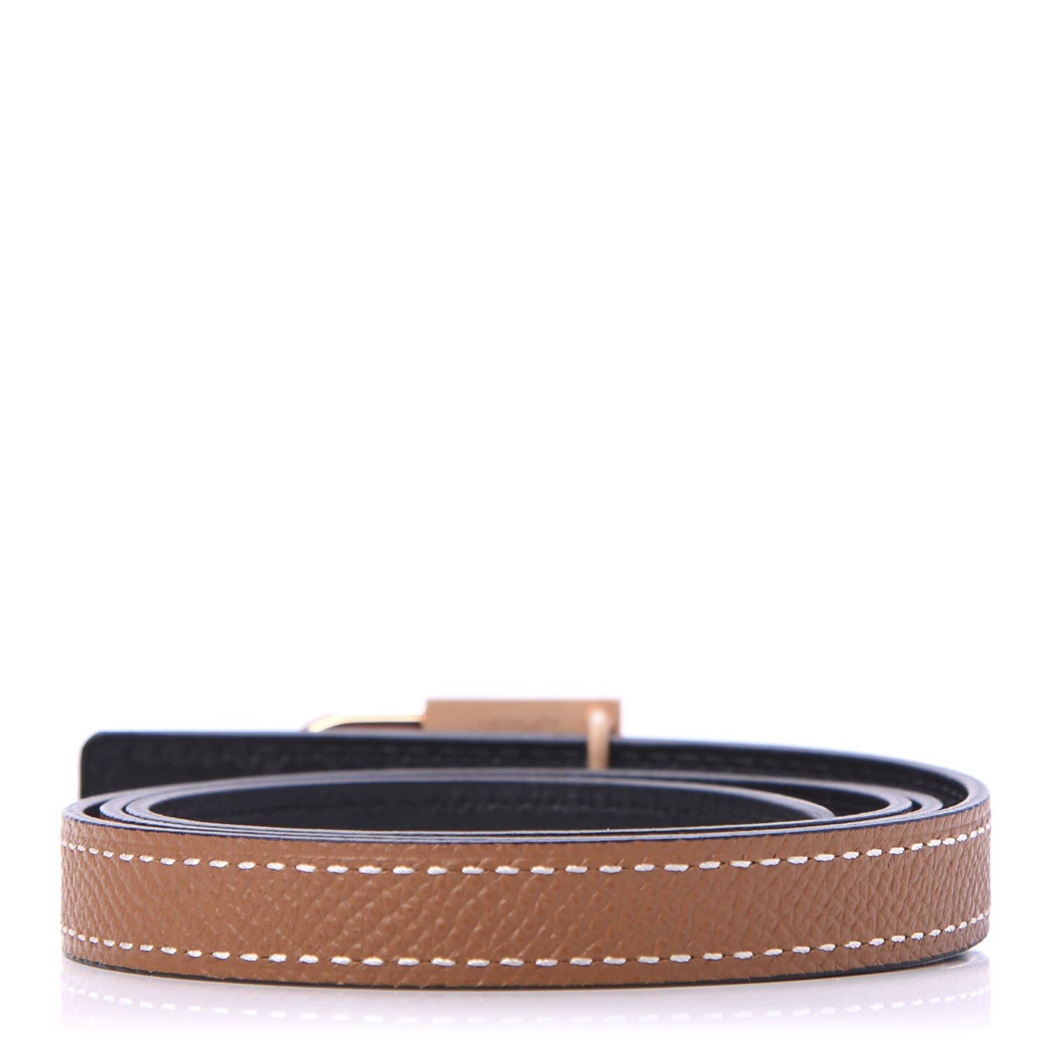 Hermes Epsom Swift 13mm Romance Belt 70 Gold Black 2 of 6