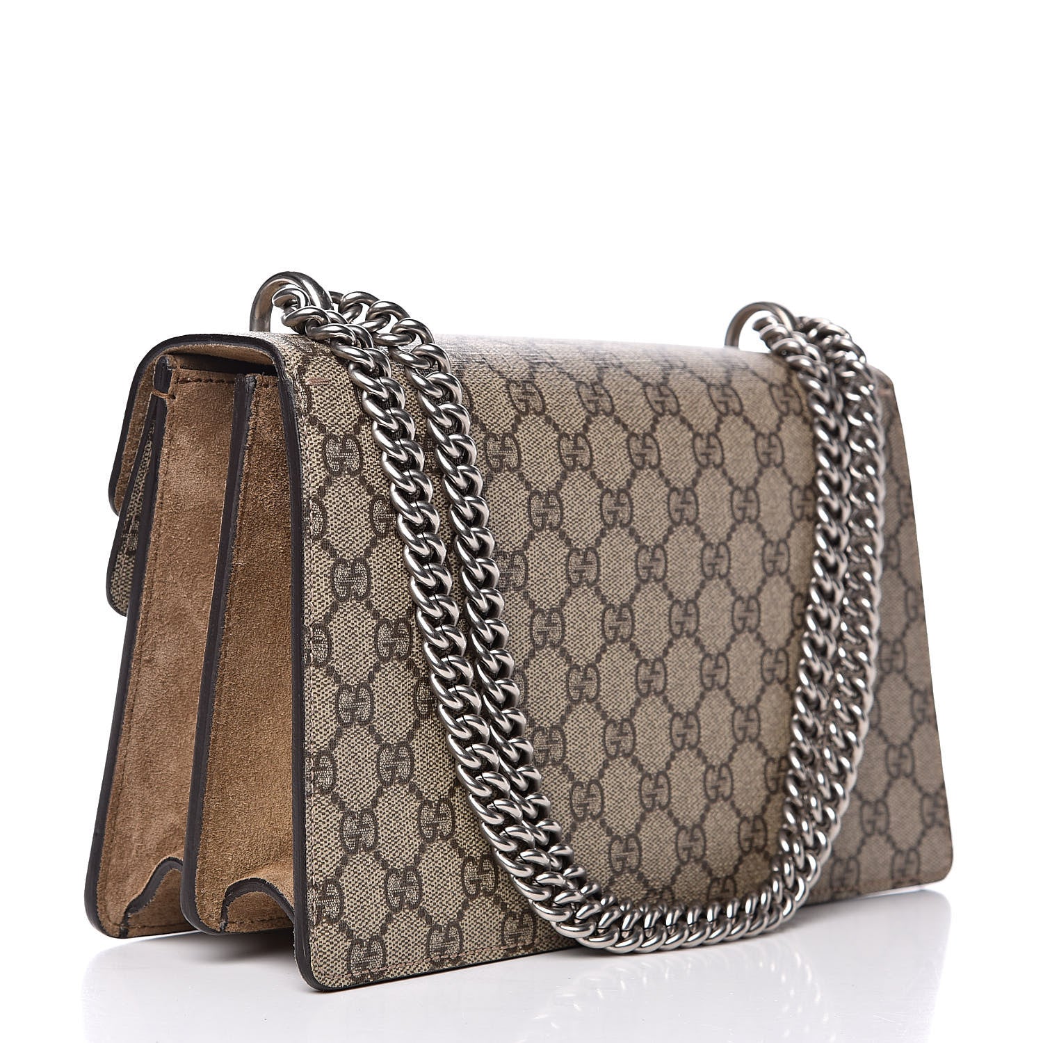 Gucci GG Supreme Monogram Small Dionysus Shoulder Bag Taupe 3 of 12