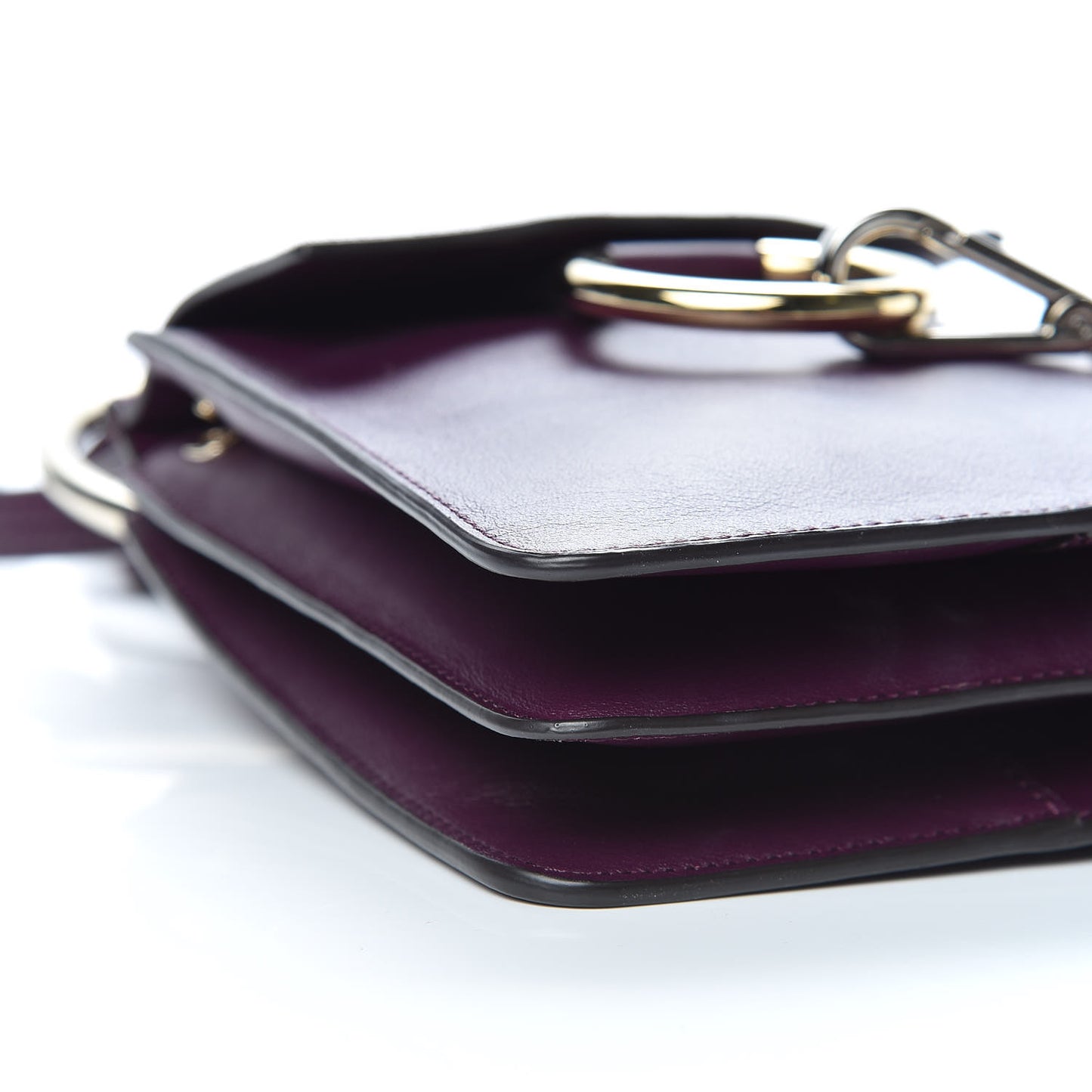 Suede Calfskin Mini Faye Bracelet Bag Nightfall Purple