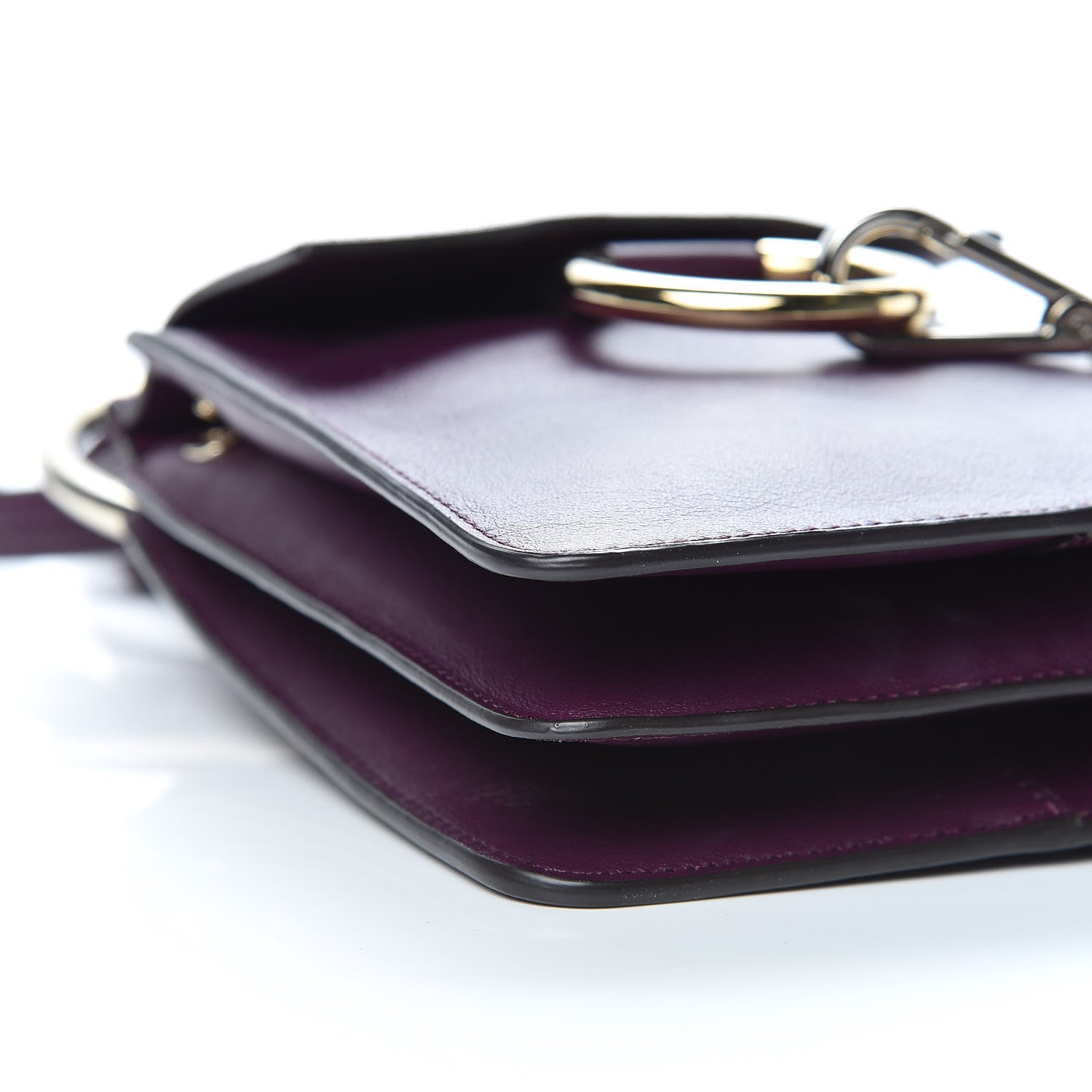Chloe Suede Calfskin Mini Faye Bracelet Bag Nightfall Purple 5 of 9