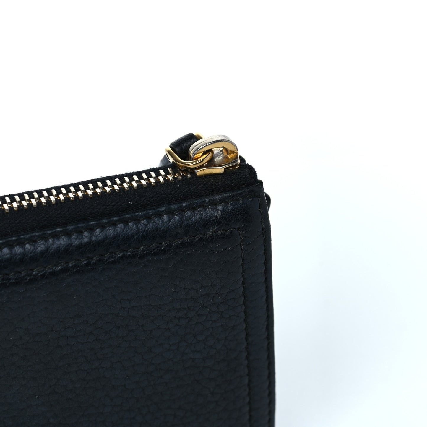 Vitello Daino Zip Around Wallet Nero Black