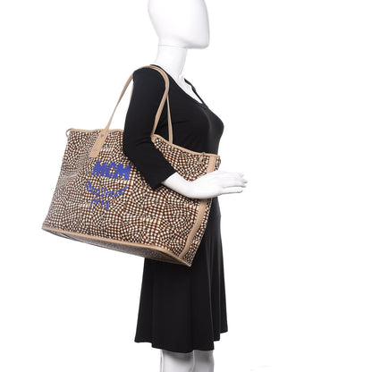 MCM Visetos Large Liz Reversible Shopper Tote Beige 2 of 14