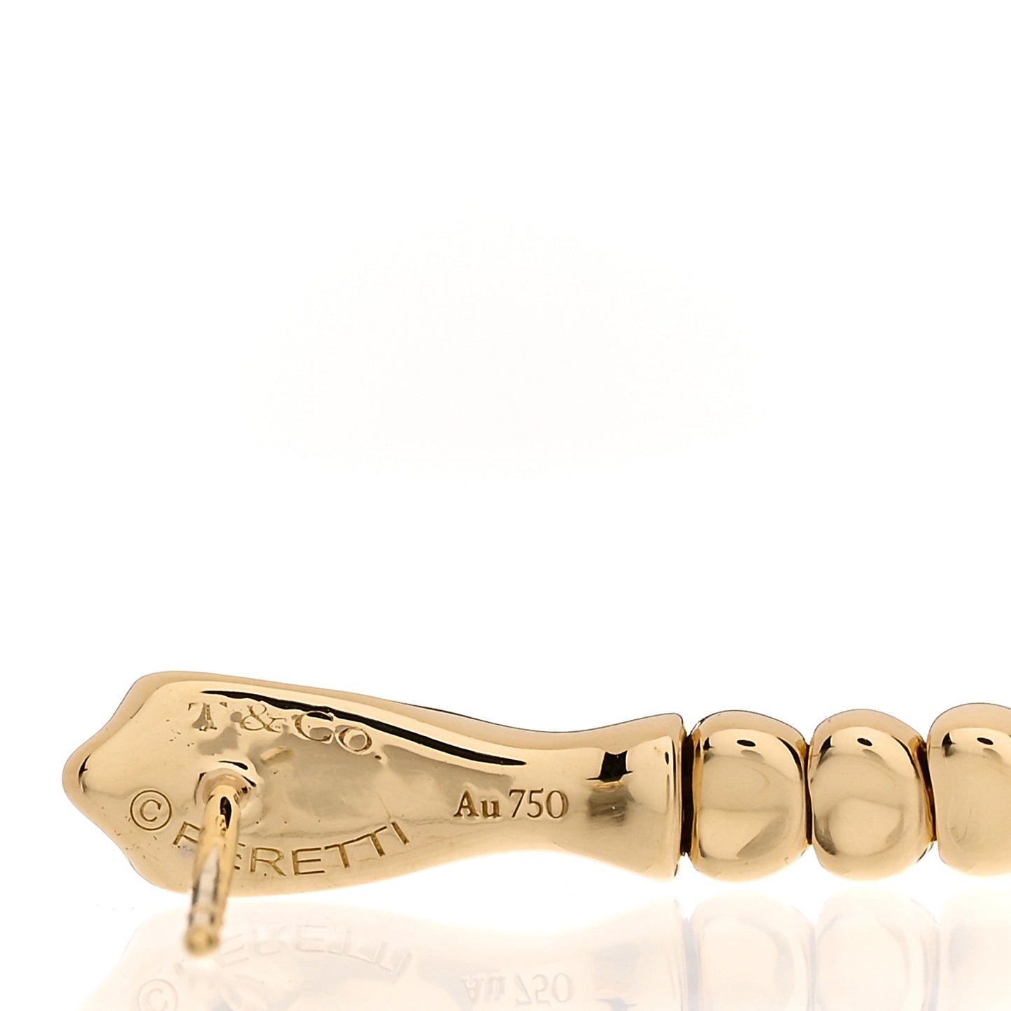 18K Yellow Gold Elsa Peretti Snake Earrings