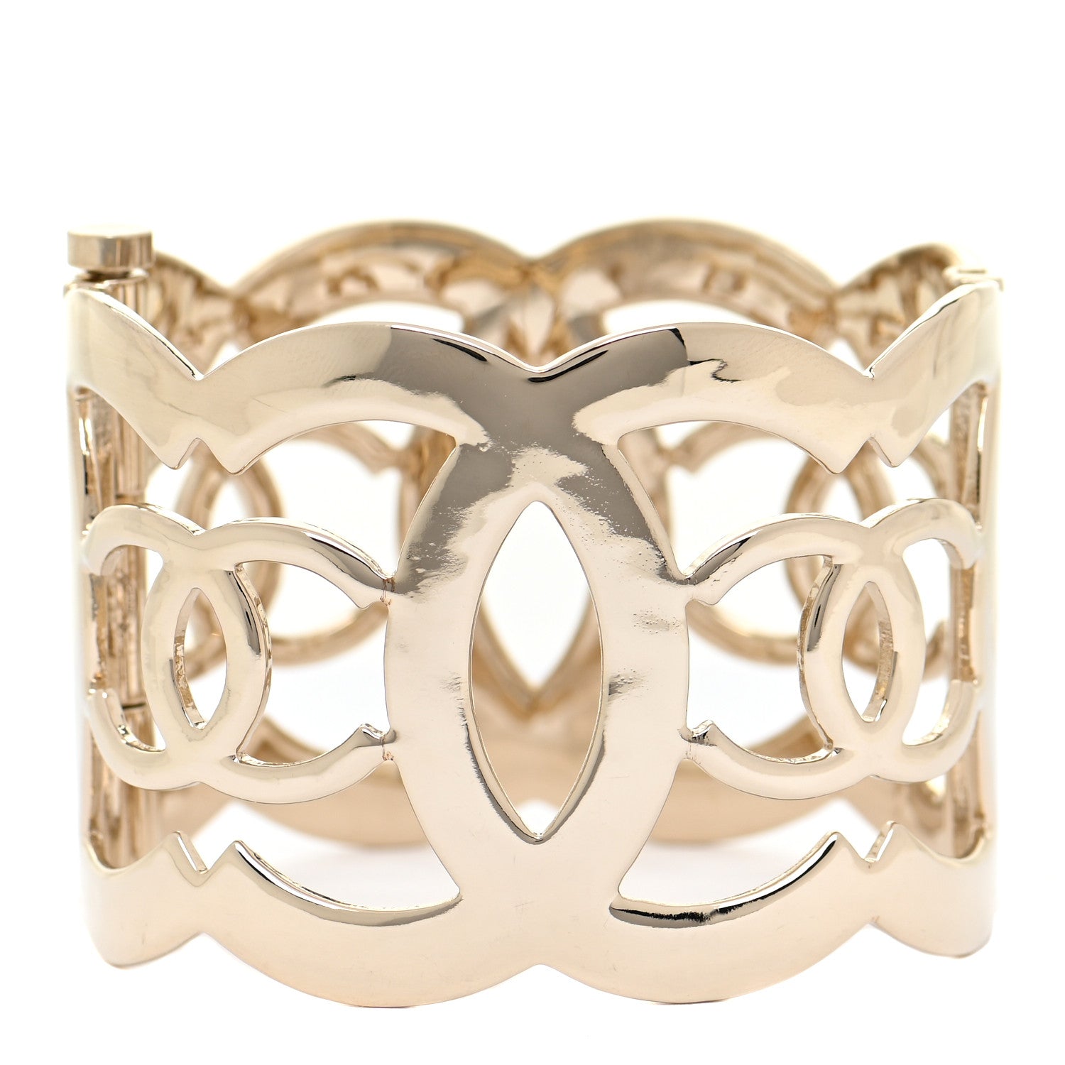 Chanel Metal CC Cuff Gold 1 of 5