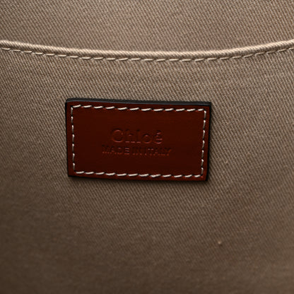 Chloe Cotton Calfskin Medium Woody Ribbon Tote White Brown 6 of 12