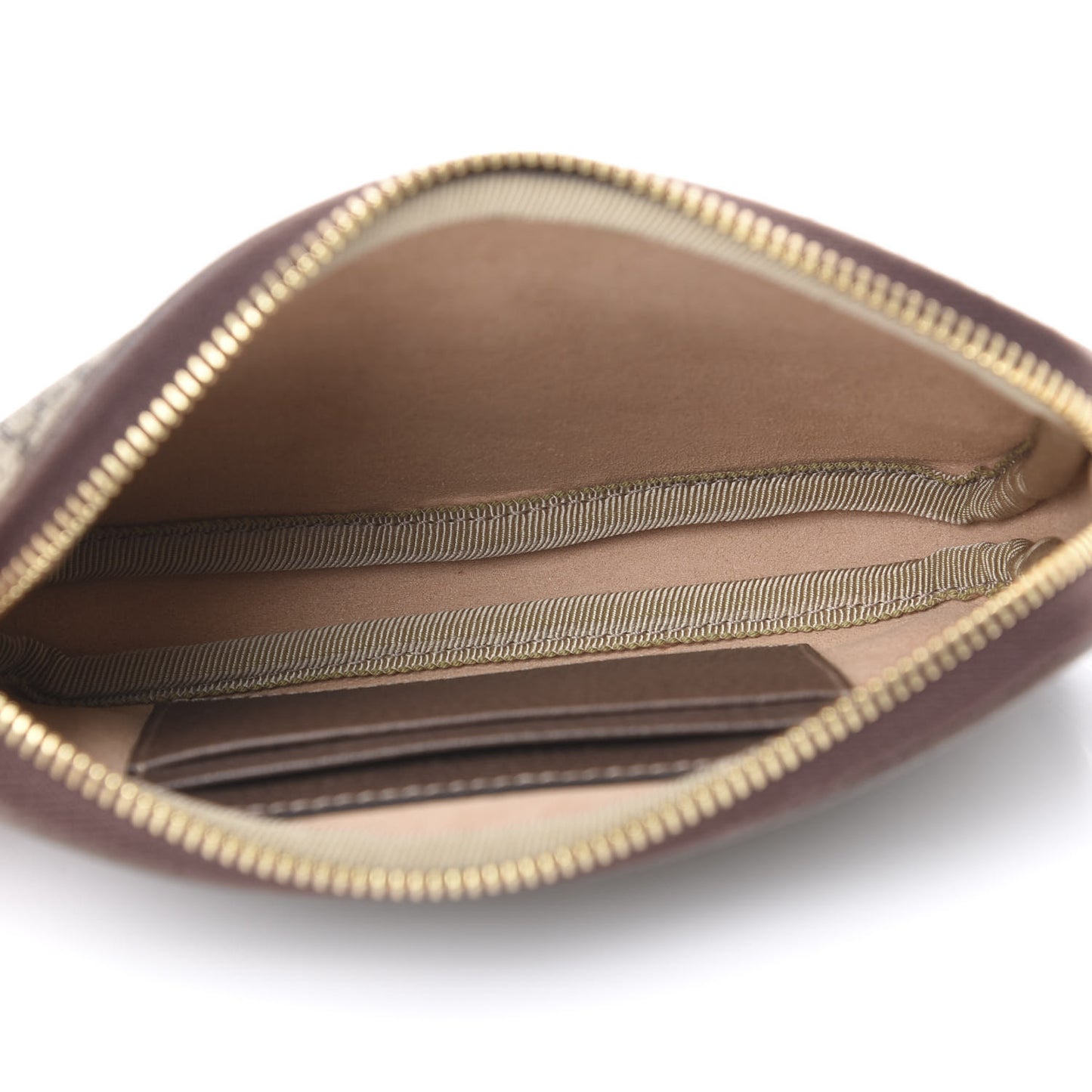GG Supreme Monogram Ophidia Phone Case Wristlet Brown