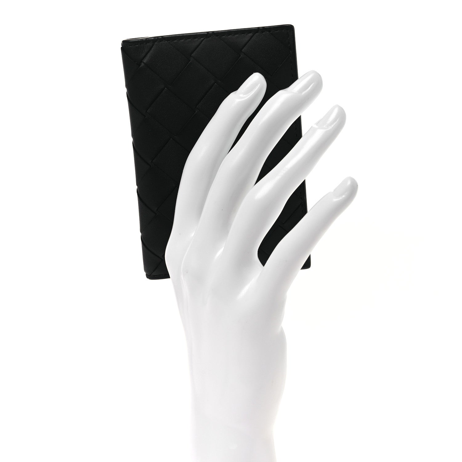 Bottega Veneta Nappa Maxi Intrecciato Bi-Fold Card Holder Black 2 of 6