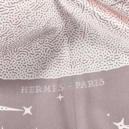 Hermes Silk Double Face Clair De Lune Scarf 90 Orange Gris White 4 of 5