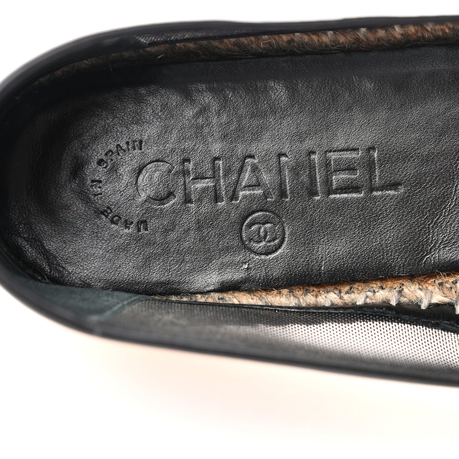 Chanel Mesh Grosgrain CC Espadrilles 38 Black 8 of 11