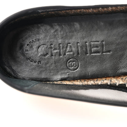Chanel Mesh Grosgrain CC Espadrilles 38 Black 8 of 11