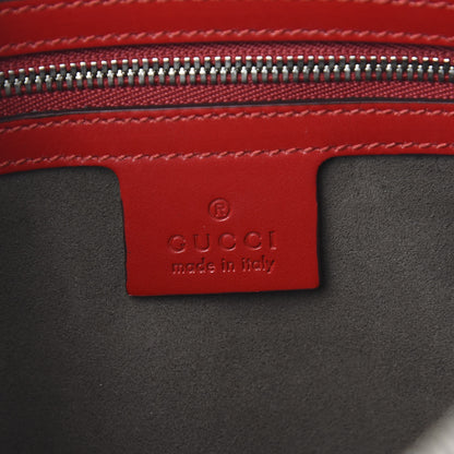 Gucci Guccissima Zip Pouch Wristlet Red 5 of 6