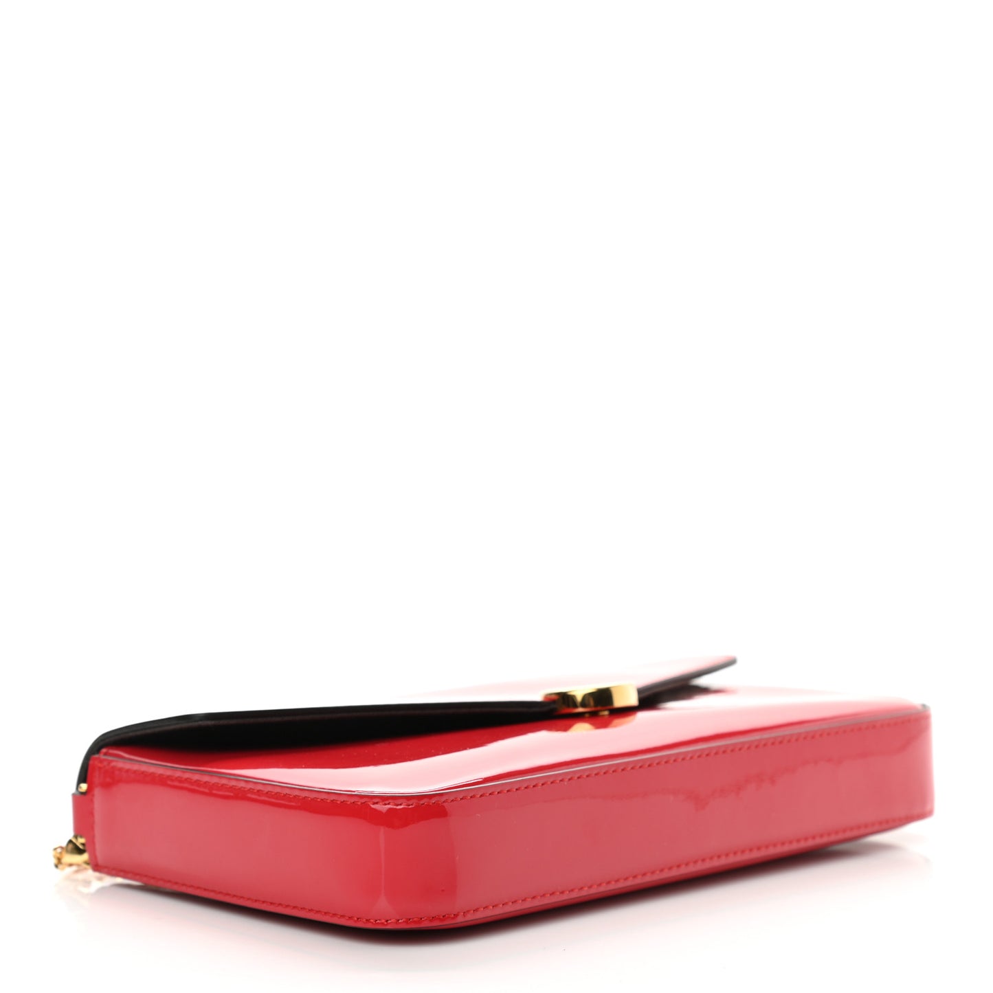 Vitello Vernice Mou F is Fendi Envelope Wallet on Chain with Pouches Rosso Cardinale