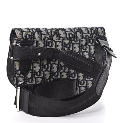 Christian Dior Oblique Saddle Messenger Pouch Beige Black 3 of 10