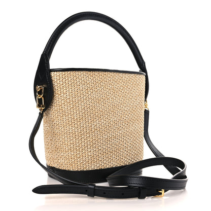 Louis Vuitton Raffia Petit Bucket Black 3 of 8