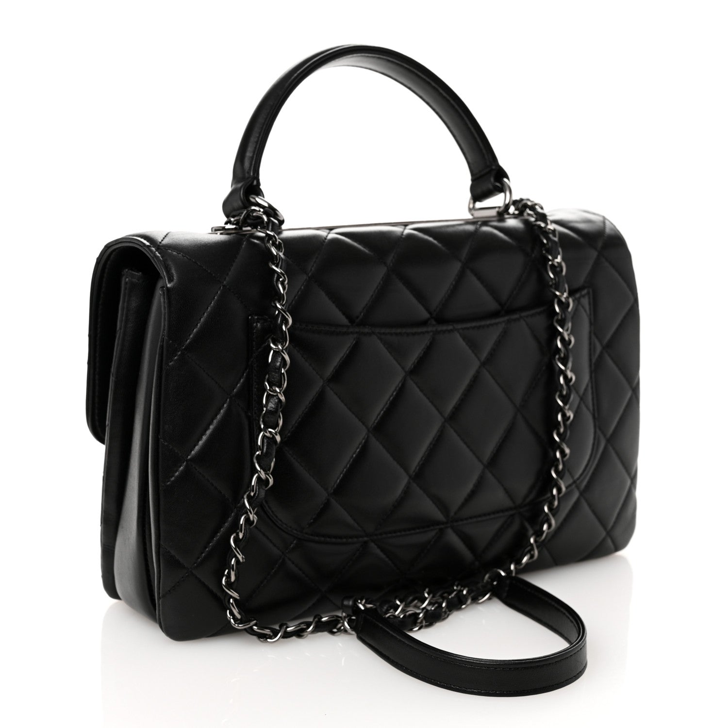 Chanel Lambskin Quilted Medium Trendy CC Flap Dual Handle Bag Black 3 of 10
