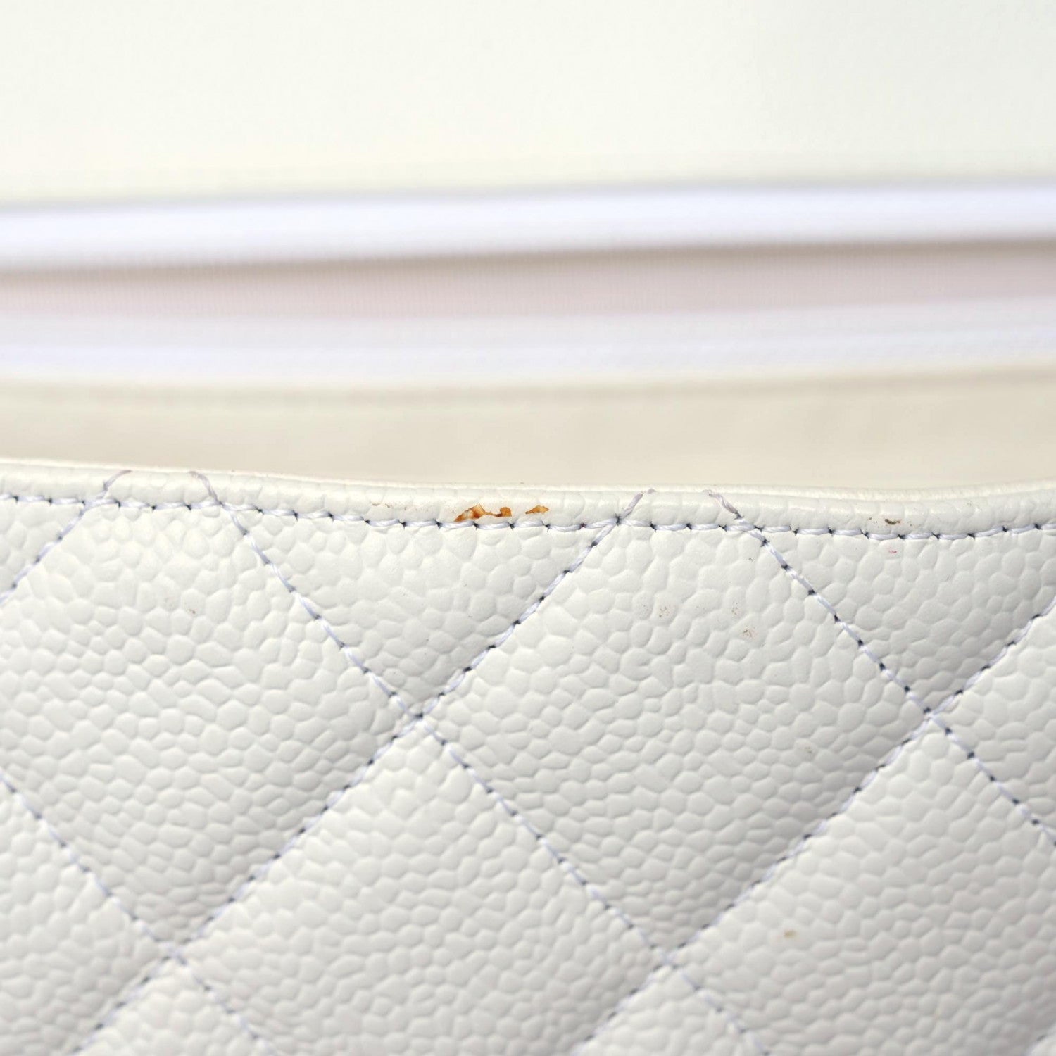 Chanel Caviar Quilted Maxi Single Flap White 14 of 22