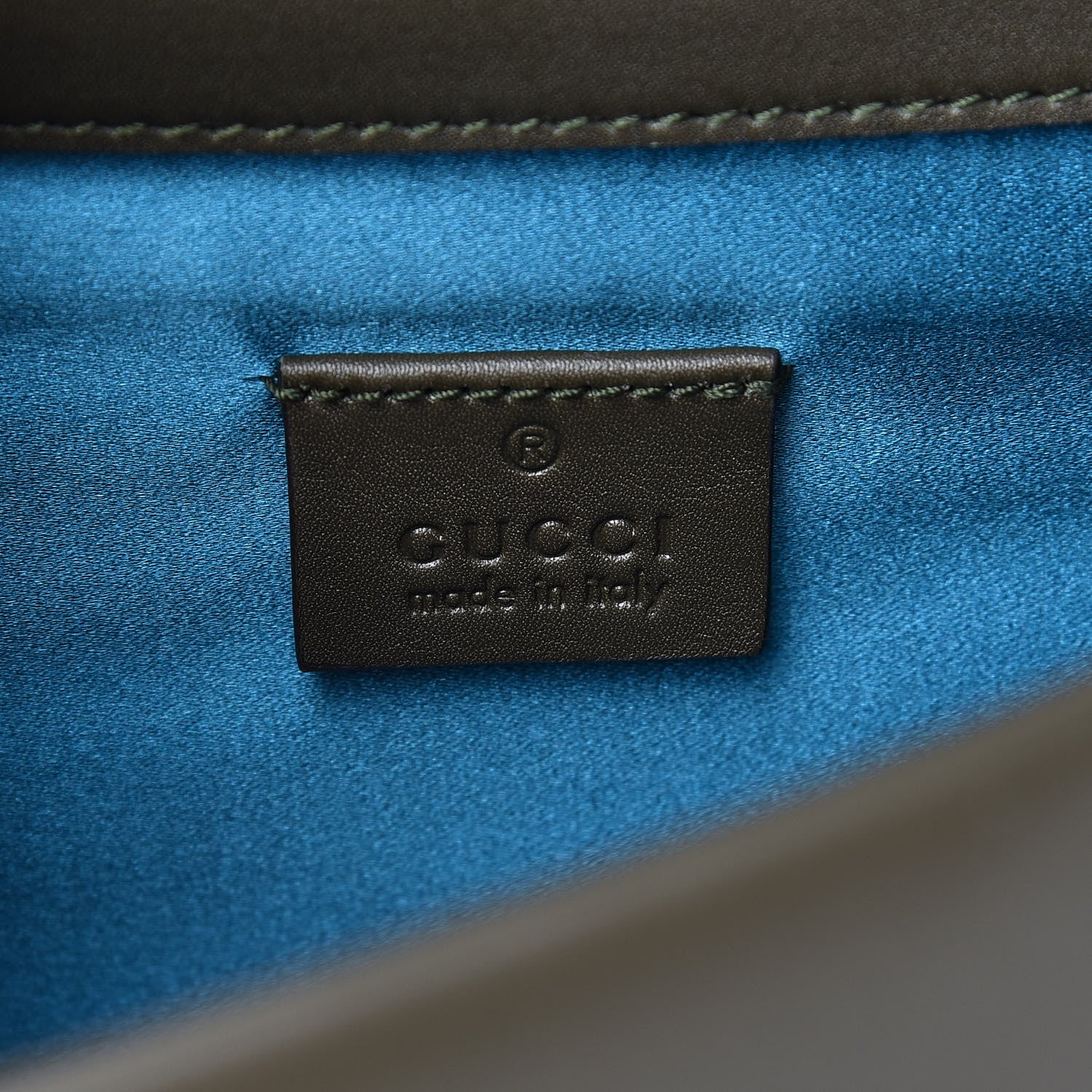 Gucci Velvet Moon Calfskin Crystal GG Monogram Small Dionysus Shoulder Bag Dark Olive Rose Gold 6 of 11