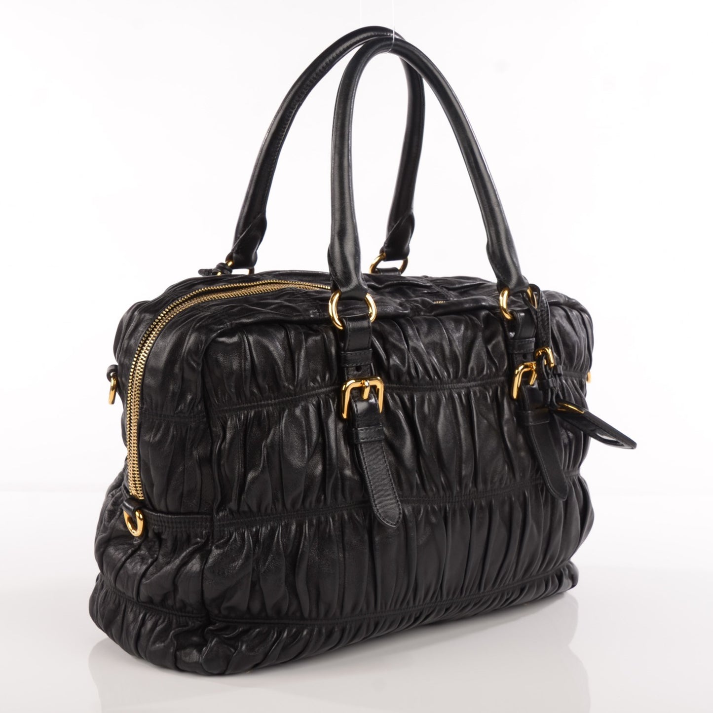 Nappa Gaufre Tote Nero Black