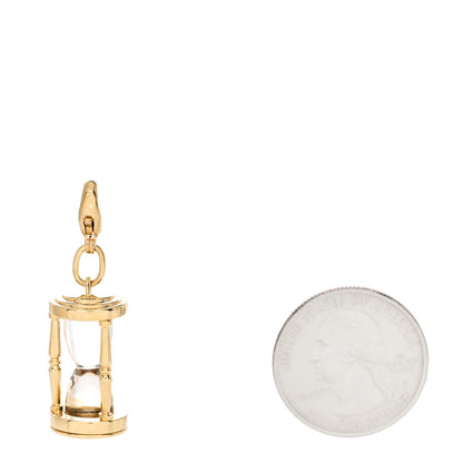 Tiffany 18K Yellow Gold Rock Crystal Hourglass Charm 2 of 4