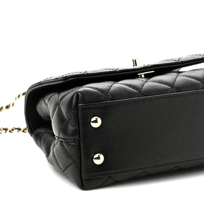 Chanel Caviar Quilted Extra Mini Coco Handle Flap Black 9 of 11