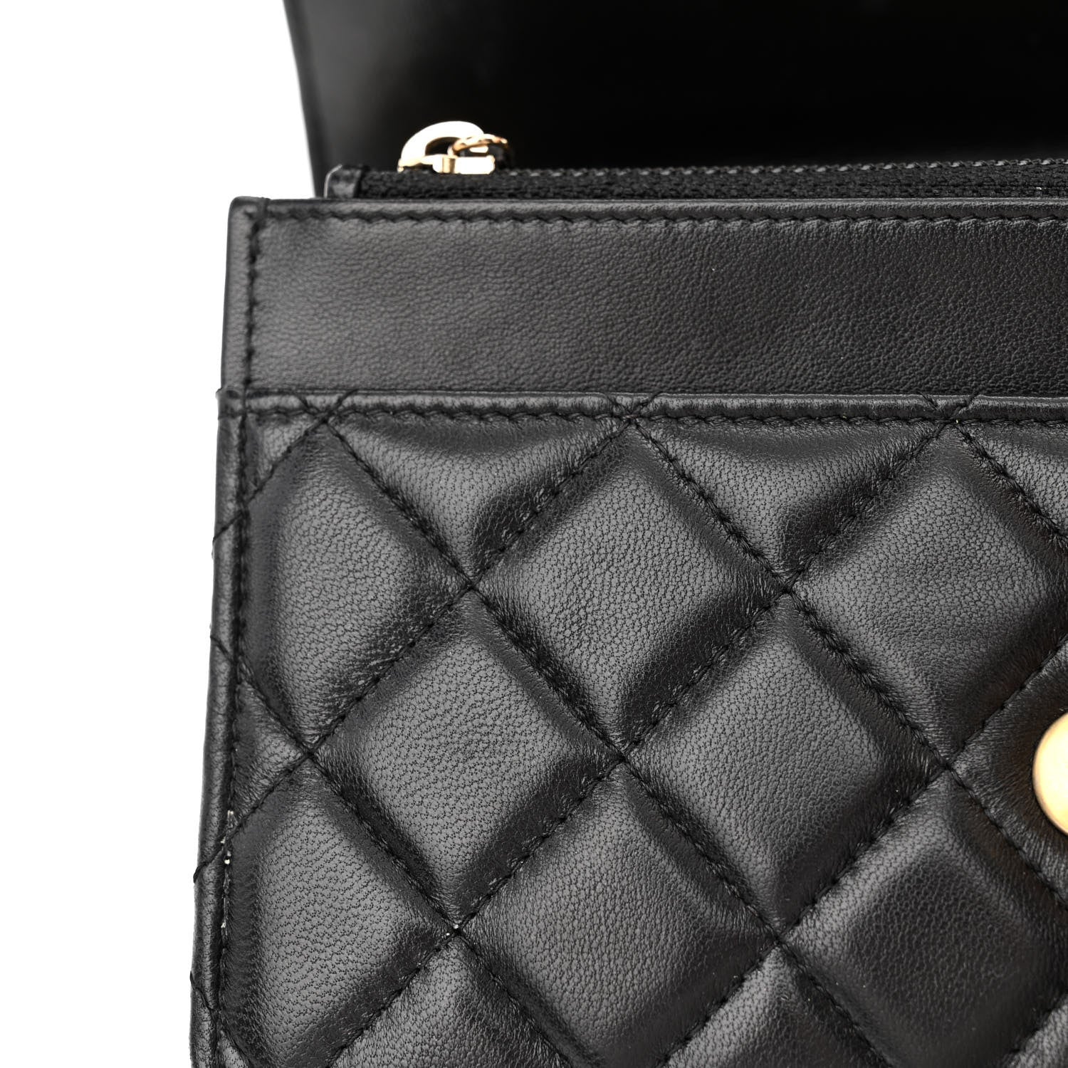 Chanel Lambskin Quilted Pearl Crush Wallet On Chain WOC Black 13 of 13
