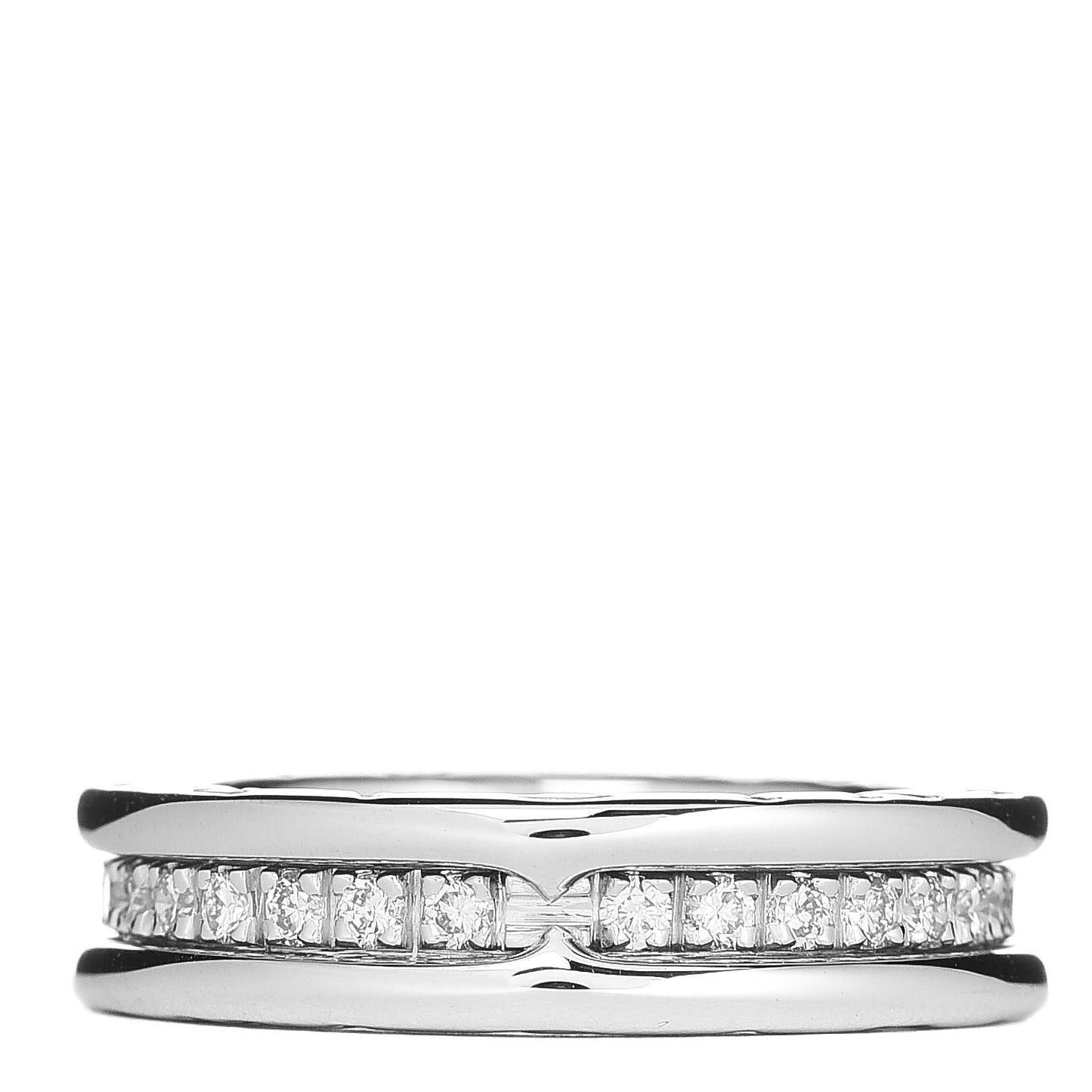 18K White Gold Diamond B.Zero1 Ring 48 4.5