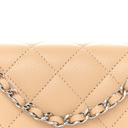 Chanel Caviar Quilted Wallet on Chain WOC Beige 8 of 10