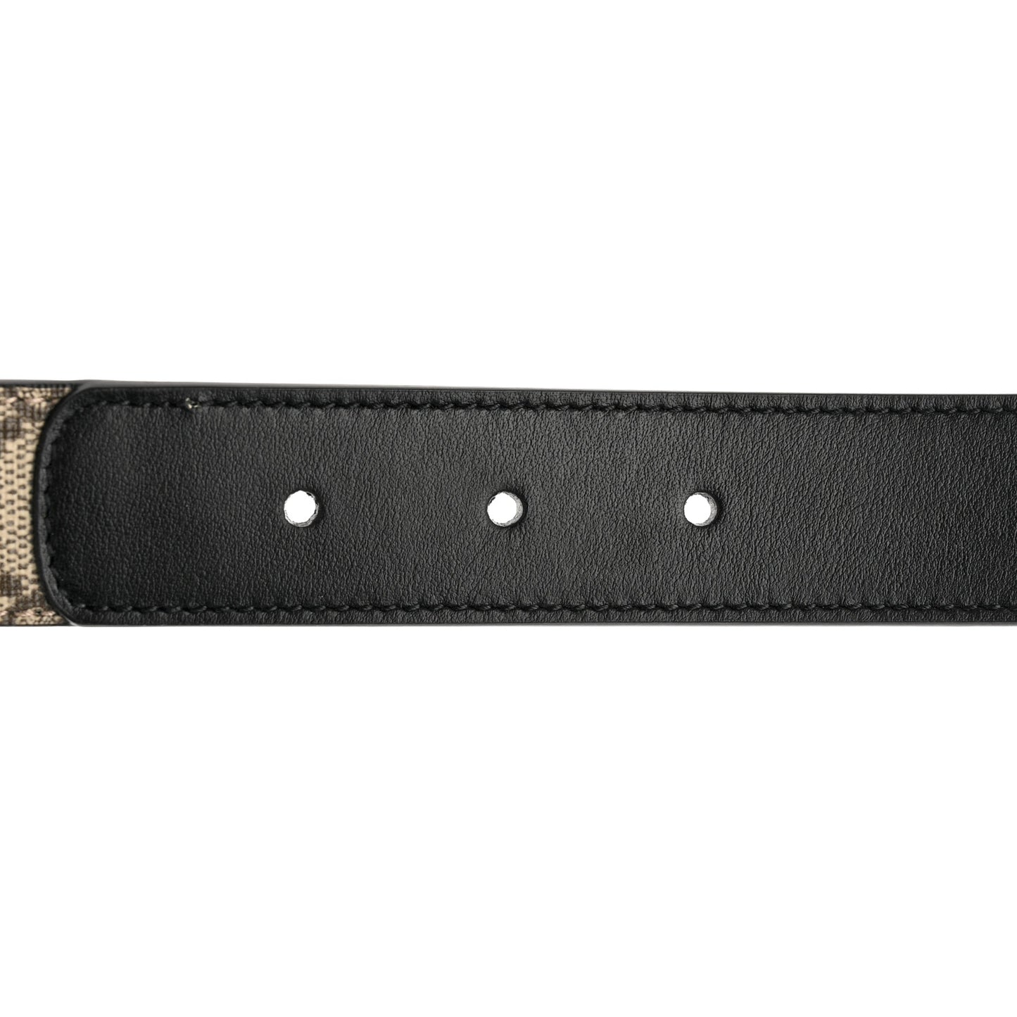 GG Supreme Monogram Matte Plutone Calfskin Double G 30mm Belt 90 36 Beige Ebony Black