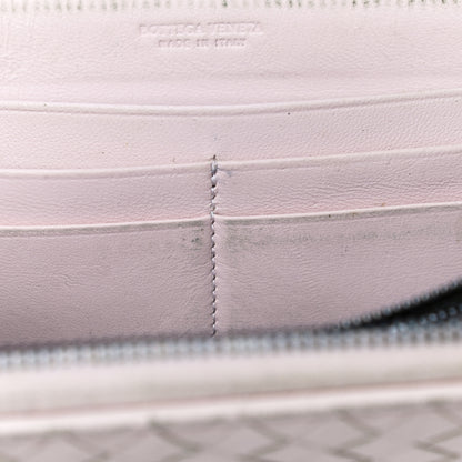 Bottega Veneta Nappa Intrecciato Zip Around Wallet Petal Pink 9 of 36