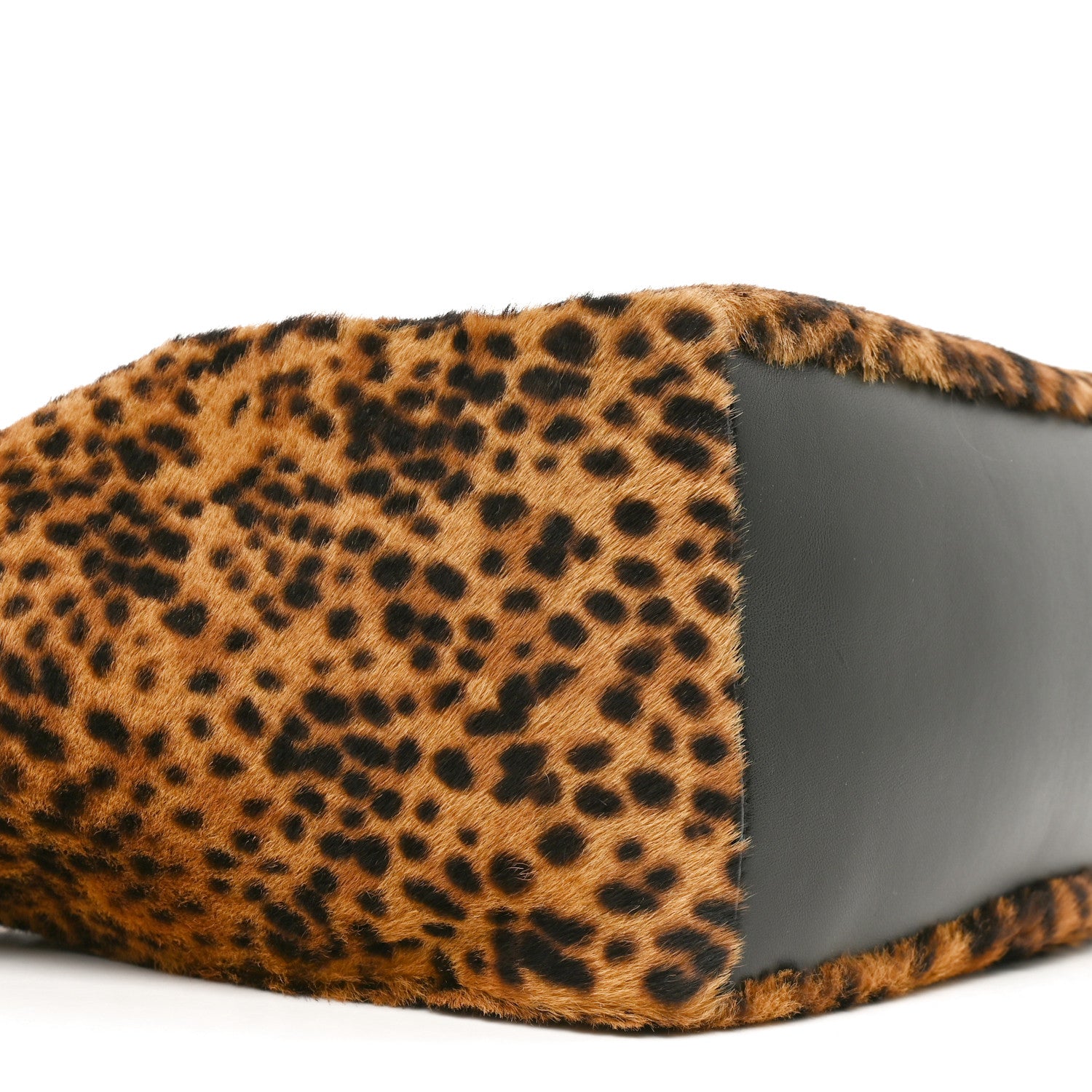 Saint Laurent Pony Hair Nappa Leopard Print Le 5 A 7 Bea Tote Earth Black 16 of 19
