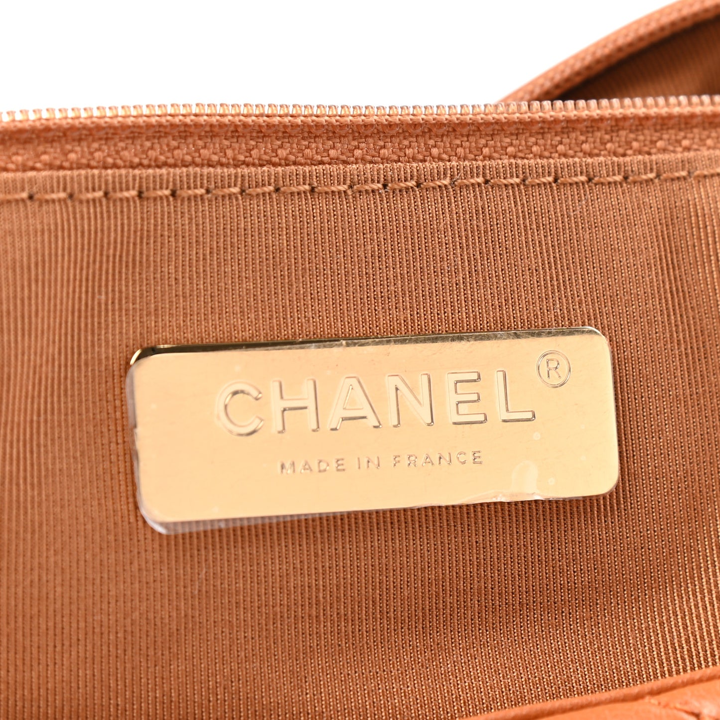 Lambskin Quilted Medium Chanel 19 Flap Light Brown
