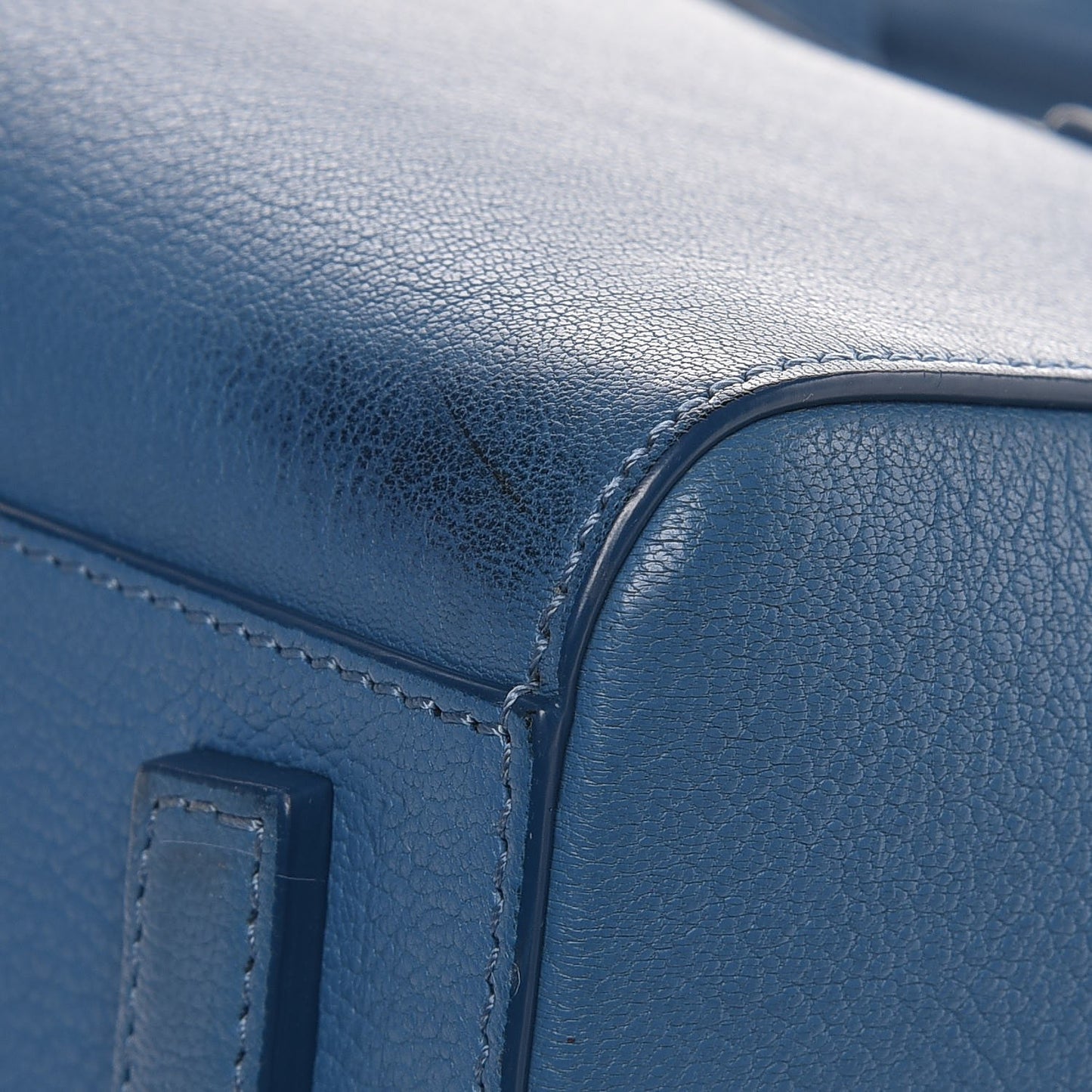 Sugar Goatskin Mini Antigona Electric Blue