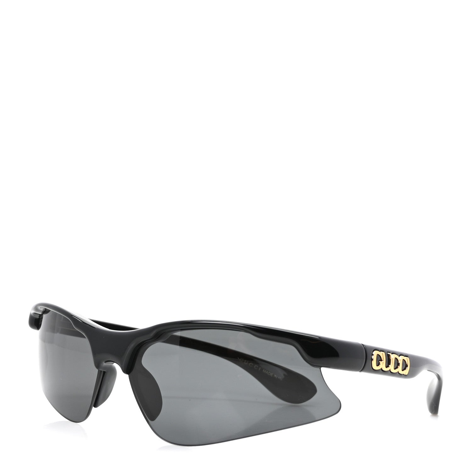 【美品】GUCCI グッチ　リムレスサングラス　GG1774 インターロッキング Gucci Mask Shaped Frame Sunglasses GG1774S Black 1981598