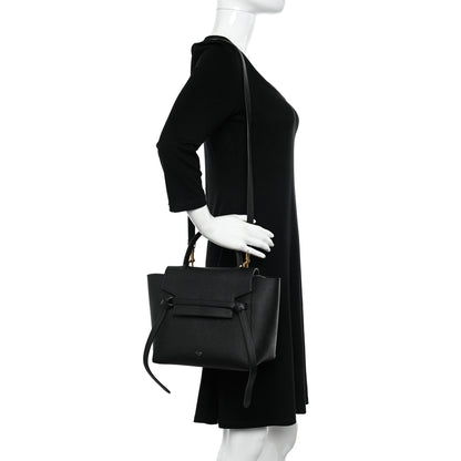 Celine Grained Calfskin Micro Belt Bag Black 3 of 12