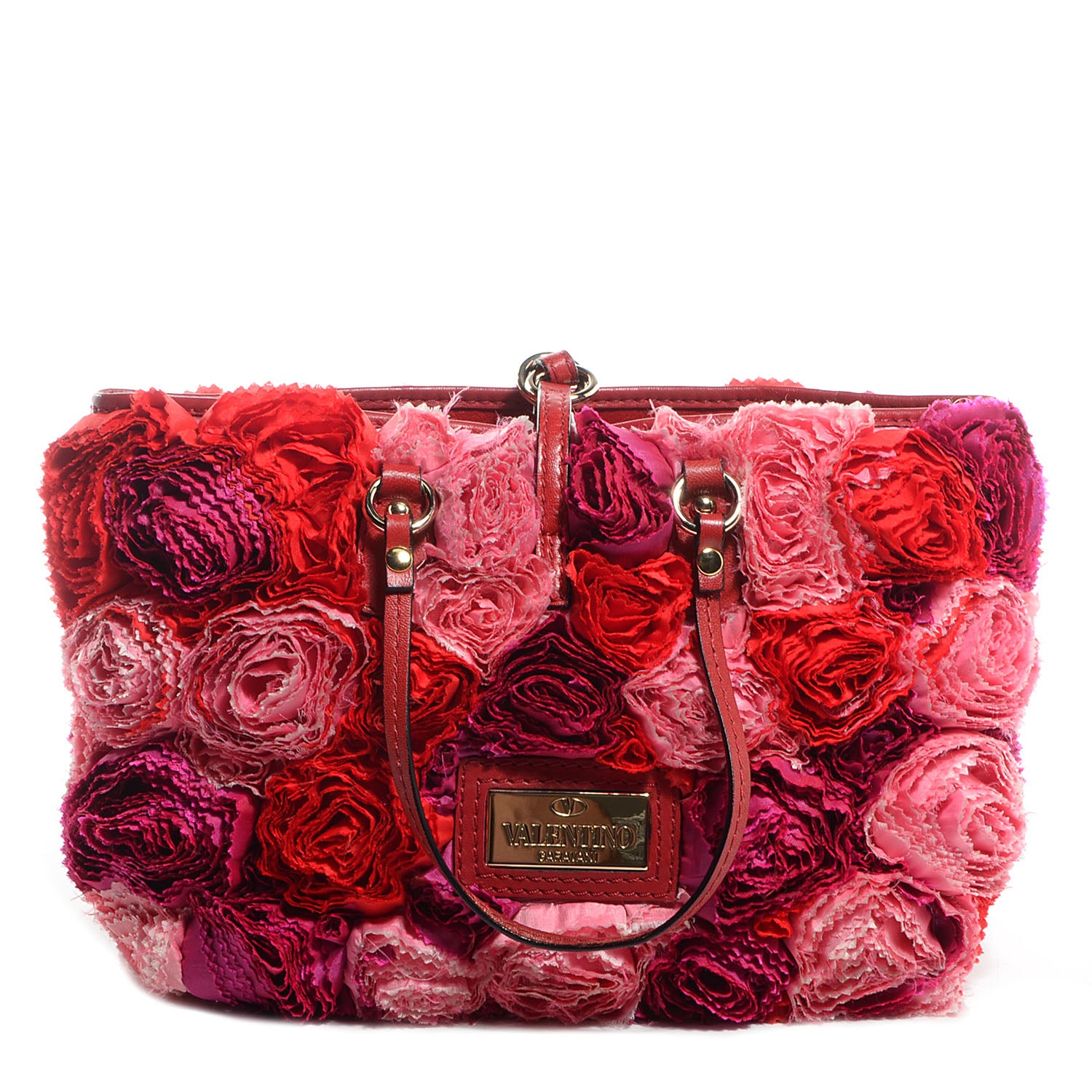 Valentino Garavani Rosier Small Tote Pink Red 1 of 9