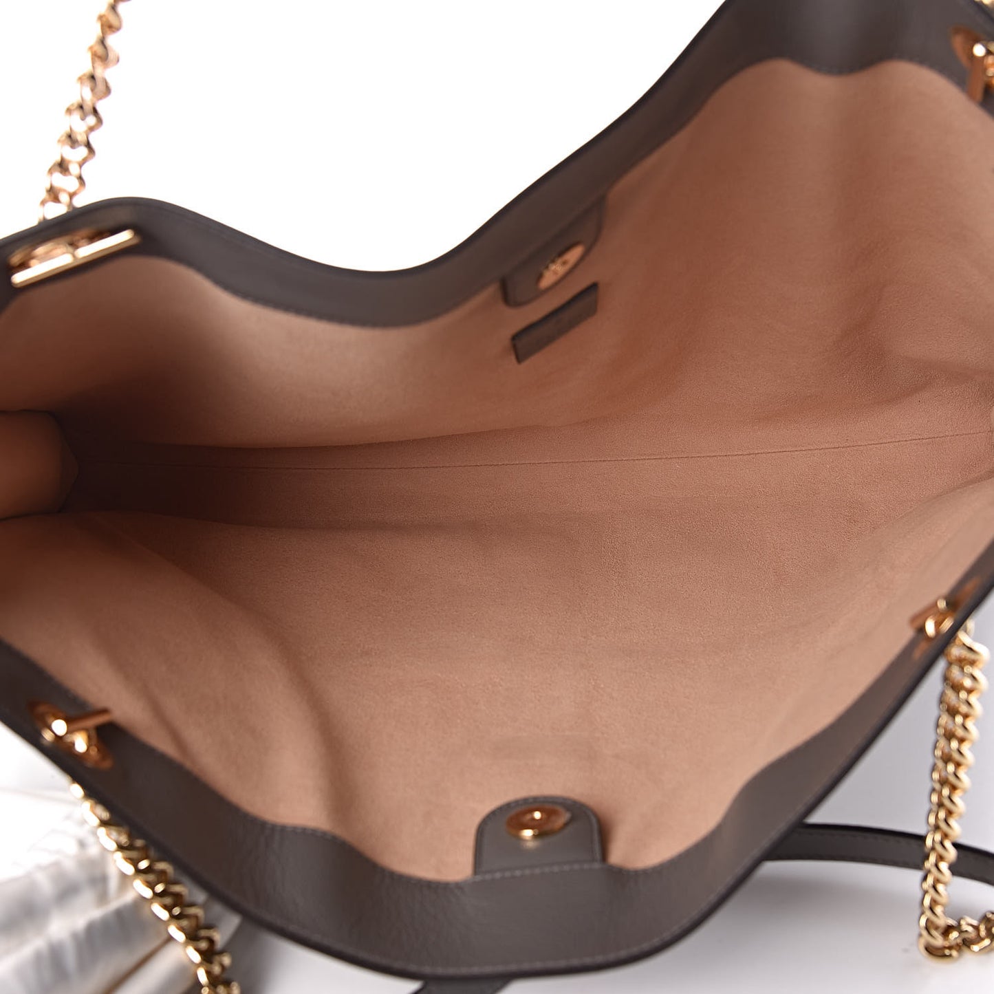 Calfskin Large Rajah Chain Tote Grey