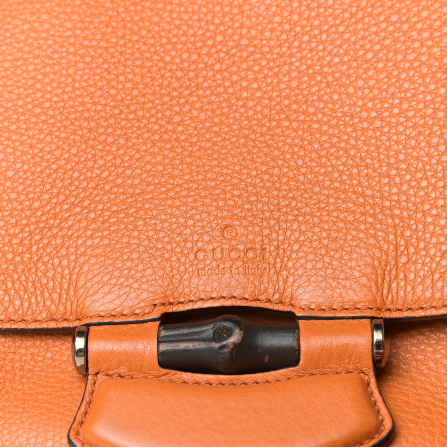 Calfskin Medium Nouveau Fringe Shoulder Bag Orange