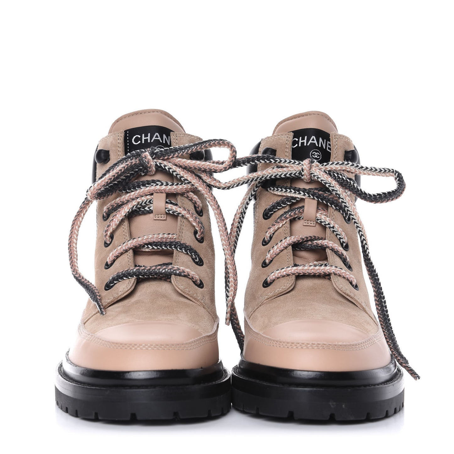 Suede Calfskin Lace Up Boots 37 Pink