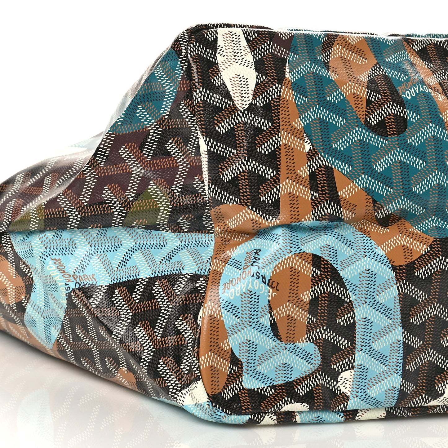 Goyardine Saint Louis Lettres Camouflage GM Black Blue