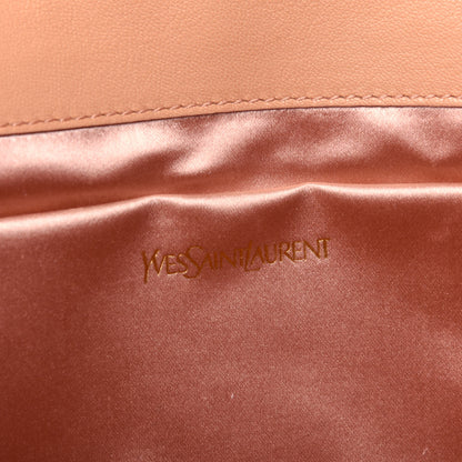 Saint Laurent Goatskin Monogram Large Belle De Jour Clutch Nude 6 of 10