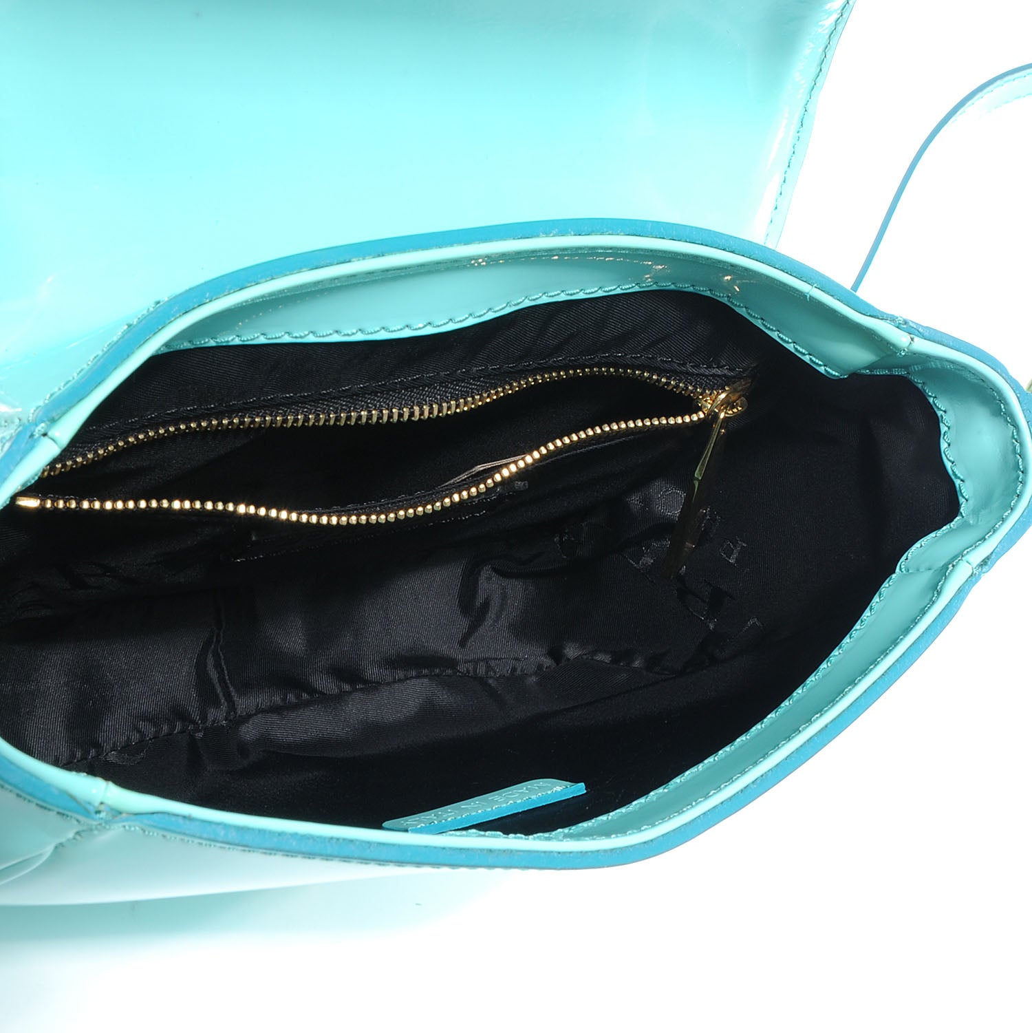Burberry Patent Leather Leigh Small Crossbody Bag Turquoise 7 of 12