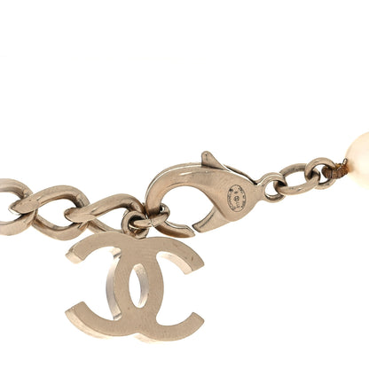 Chanel Pearl CC Drop Necklace Gold 4 of 5
