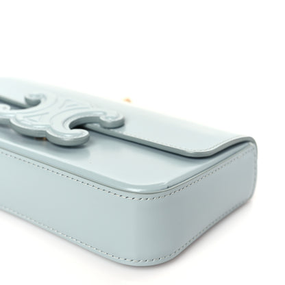 Celine Shiny Calfskin Cuir Triomphe Chain Shoulder Bag Ice Blue 8 of 8