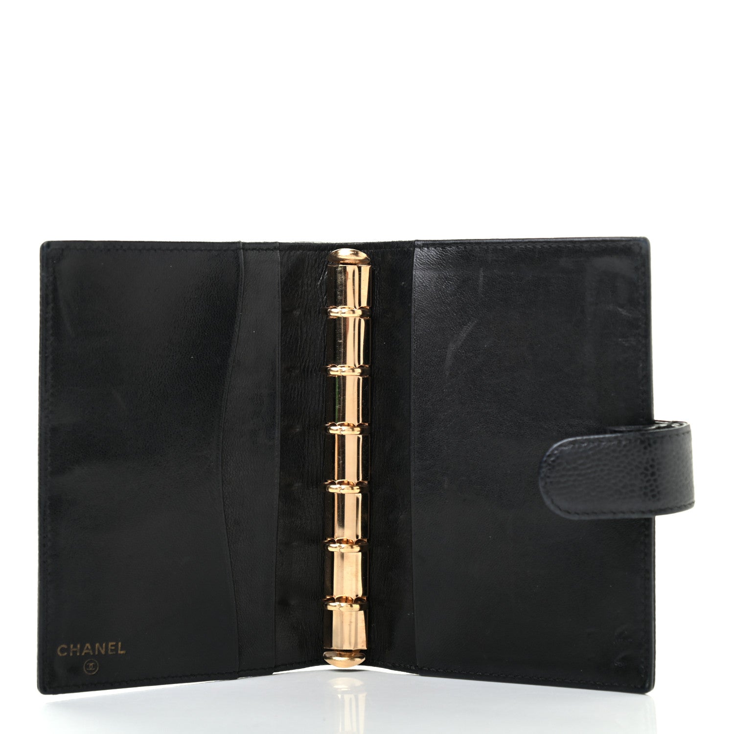 Chanel Caviar CC Medium Ring Agenda Planner Black 5 of 8
