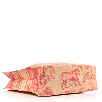 Christian Dior Straw Dioriviera Tote Pink 4 of 7