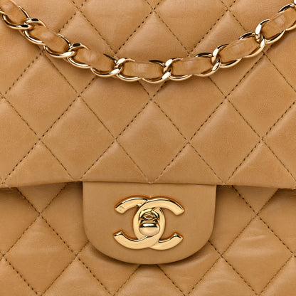 Chanel Lambskin Quilted Medium Double Flap Beige 7 of 15