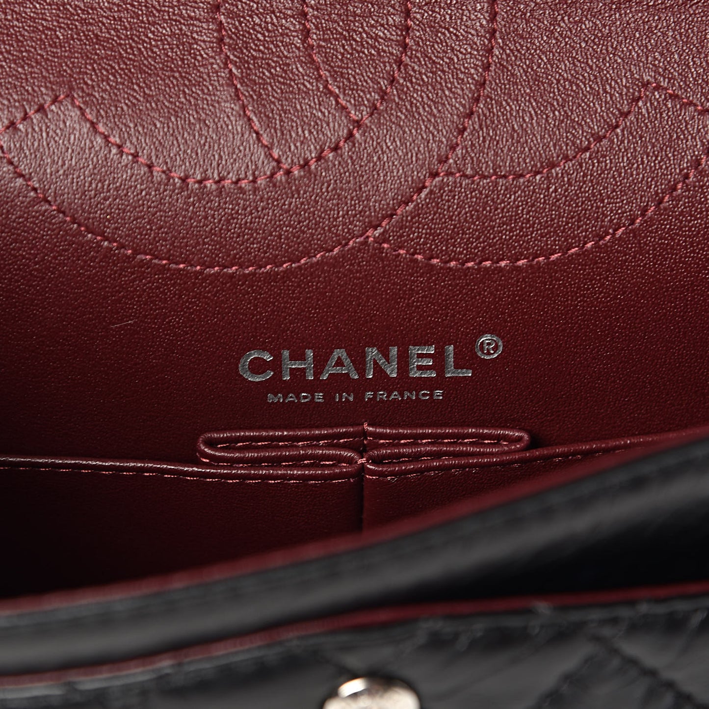 Aged Calfskin Quilted 2.55 Reissue 225 Flap Black